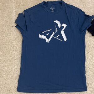 4 shirts. 1 Armani Exchange, 1 Playboy, 1 Champion & 1 Adidas